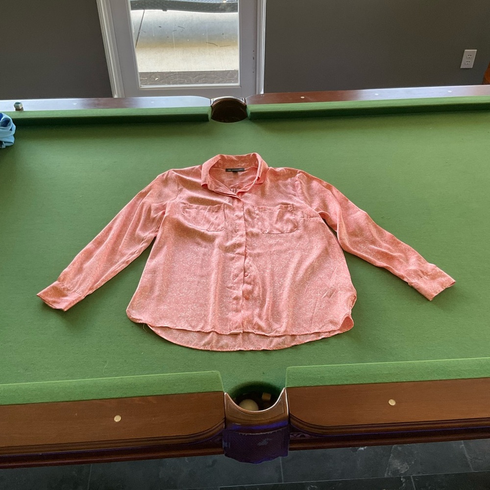 INC International Concepts Pink floral Button Down Shirt Relaxed Fit like new